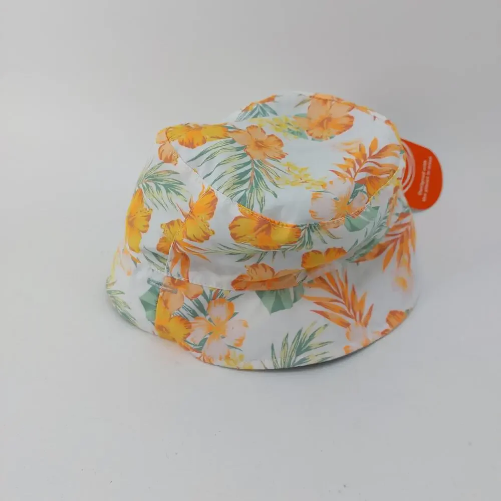 Wonder Nation Reversible Sunhat UPF 50+ Hibiscus Flower Tropical One Size